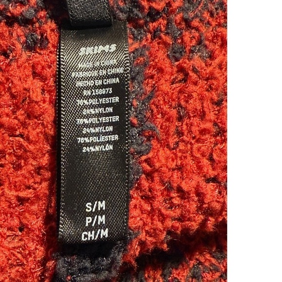 SKIMS Cozy Jogger Pants Brick Buffalo Check Lounge Wear S/M Oversized NEW - Picture 4 of 5